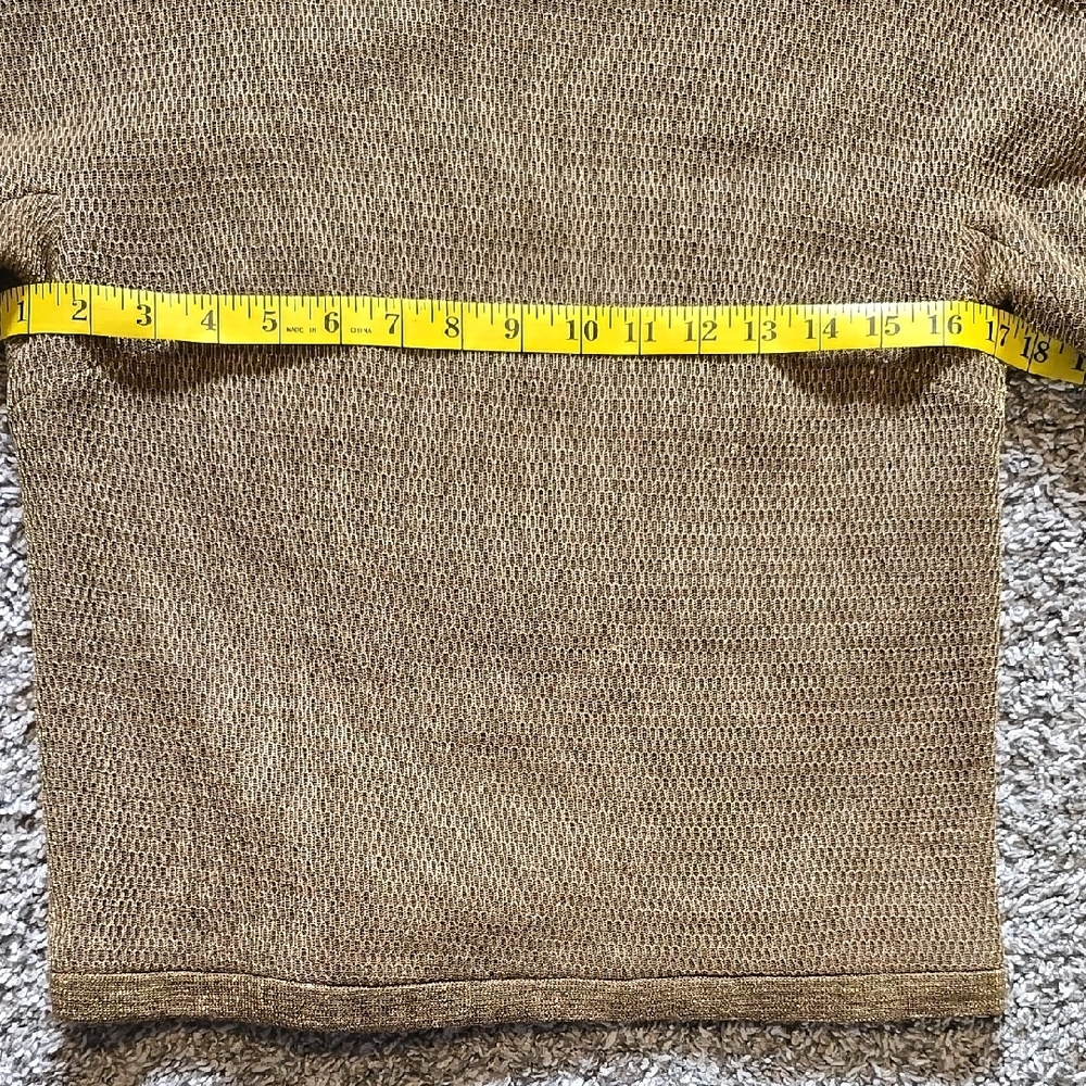 70s Rare Brown & Gold Ribbed Midi Pencil Skirt Set Made In Germany - Picture 3 of 12